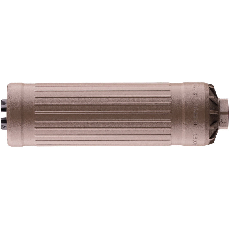 Dead Air Defense CT5P Patrol Suppressor 6mm/5.56 with 5/8 X 24 Direct Thread FDE