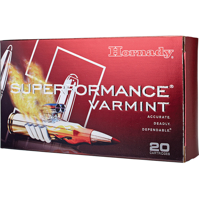 Hornady Superformance Varmint Rifle Ammo 223 WSSM 55 gr. V-Max 20 rd.