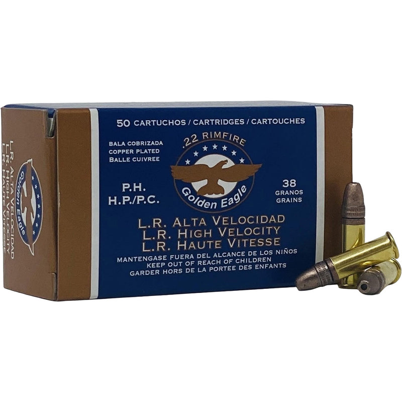 Golden Eagle Rimfire Ammo 22 LR 38gr. HP 50 rd.