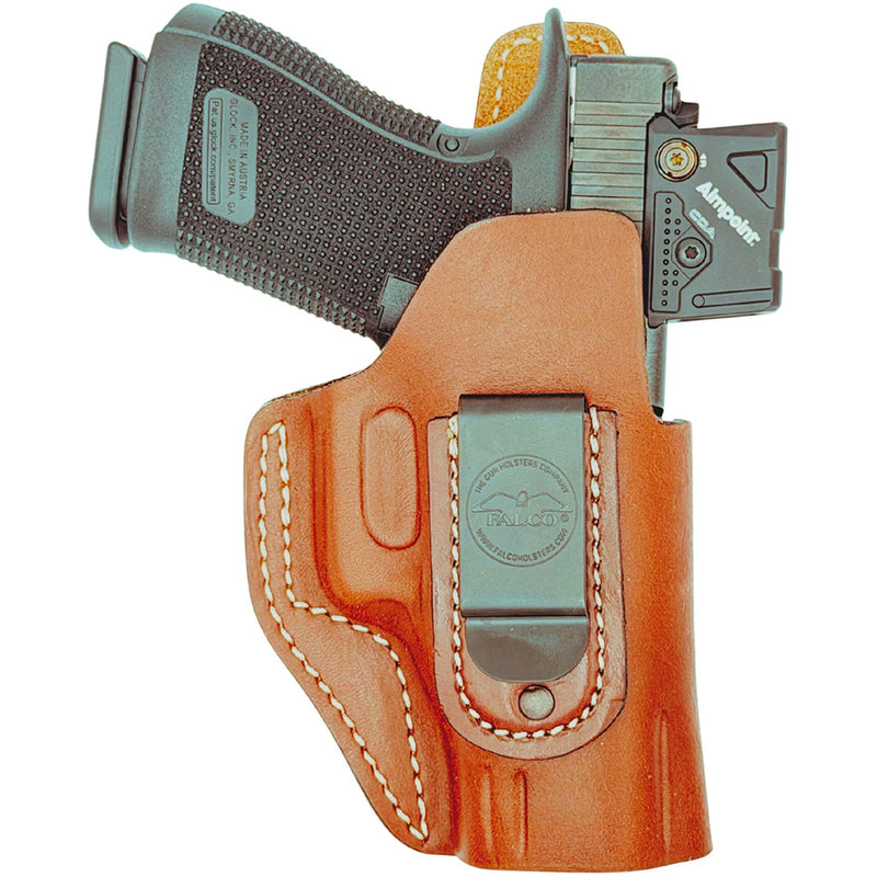 Rounded Multi Fit Holster Leather Universal Holster Brown Micro RH/LH