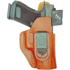 Rounded Multi Fit Holster Leather Universal Holster Brown Micro RH/LH