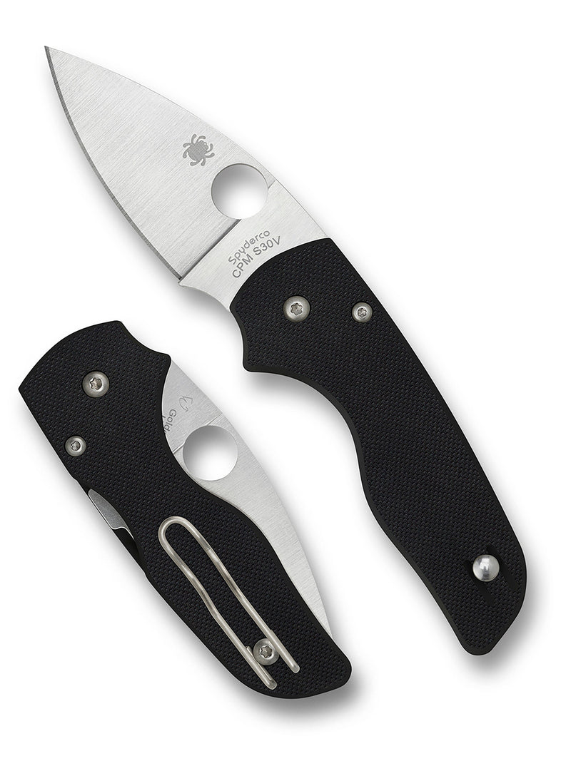 Spyderco Lil Native Black G-10 CPM-S30V Plain Edge (C230GP)