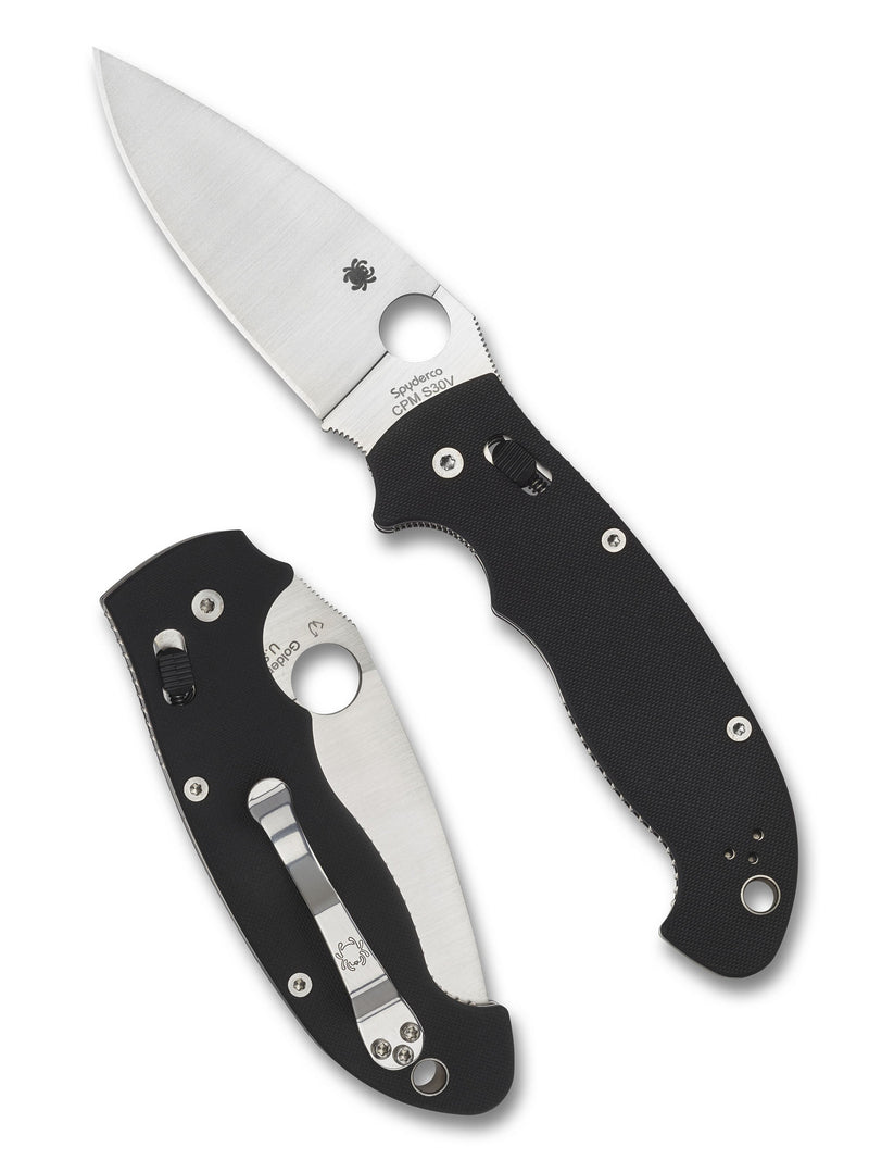 Spyderco Manix 2 XL Black G-10 CPM-S30V Plain Edge (C95GP2)